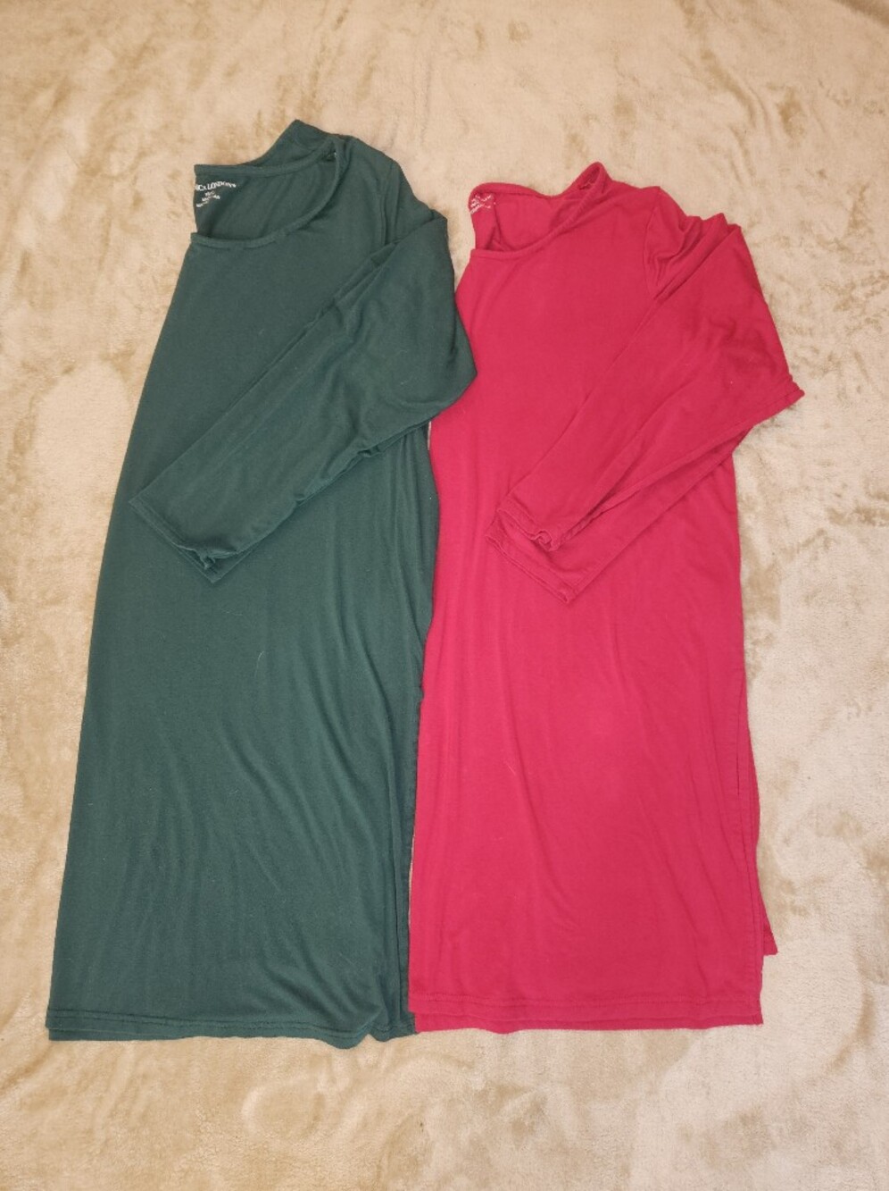 Jessica London Women’s Plus Size Long Tunic in Red+Green